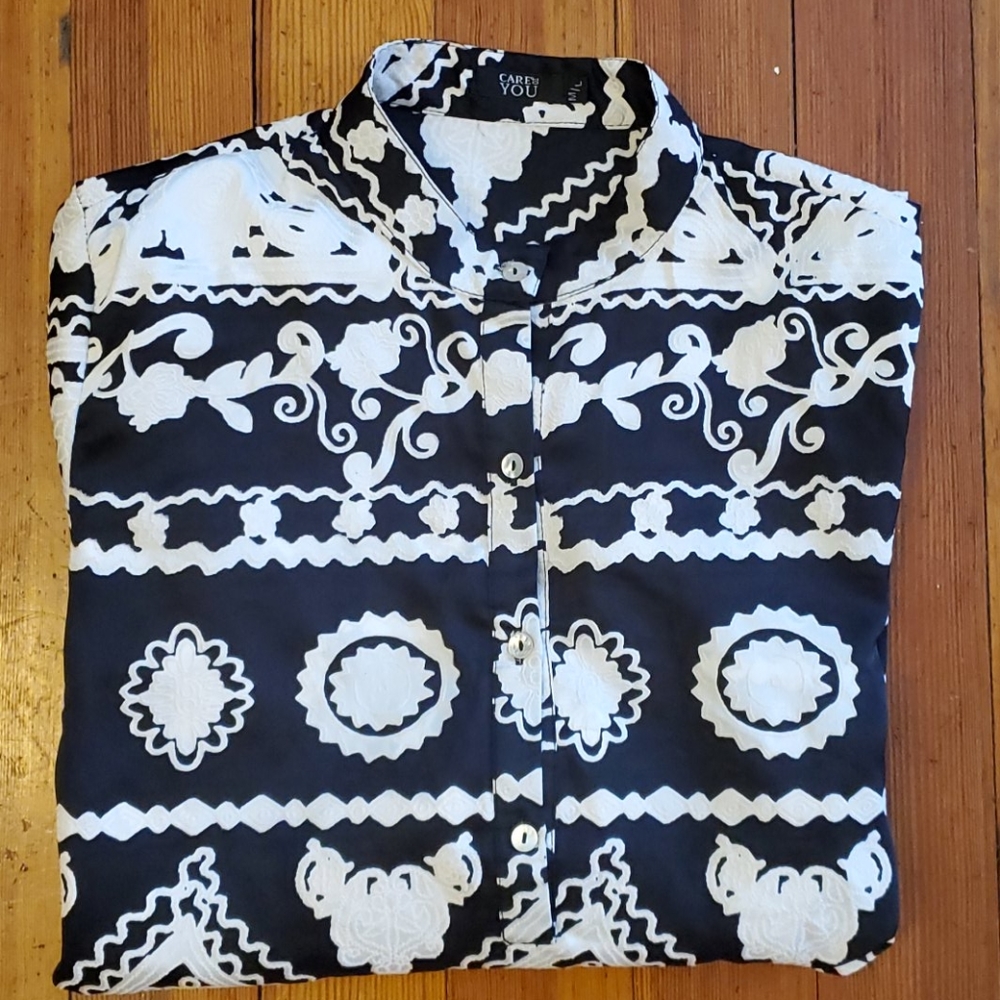 Half button up long sleeve shirt